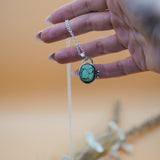 Pendant in Hubei Turquoise - Golden Road Crafted