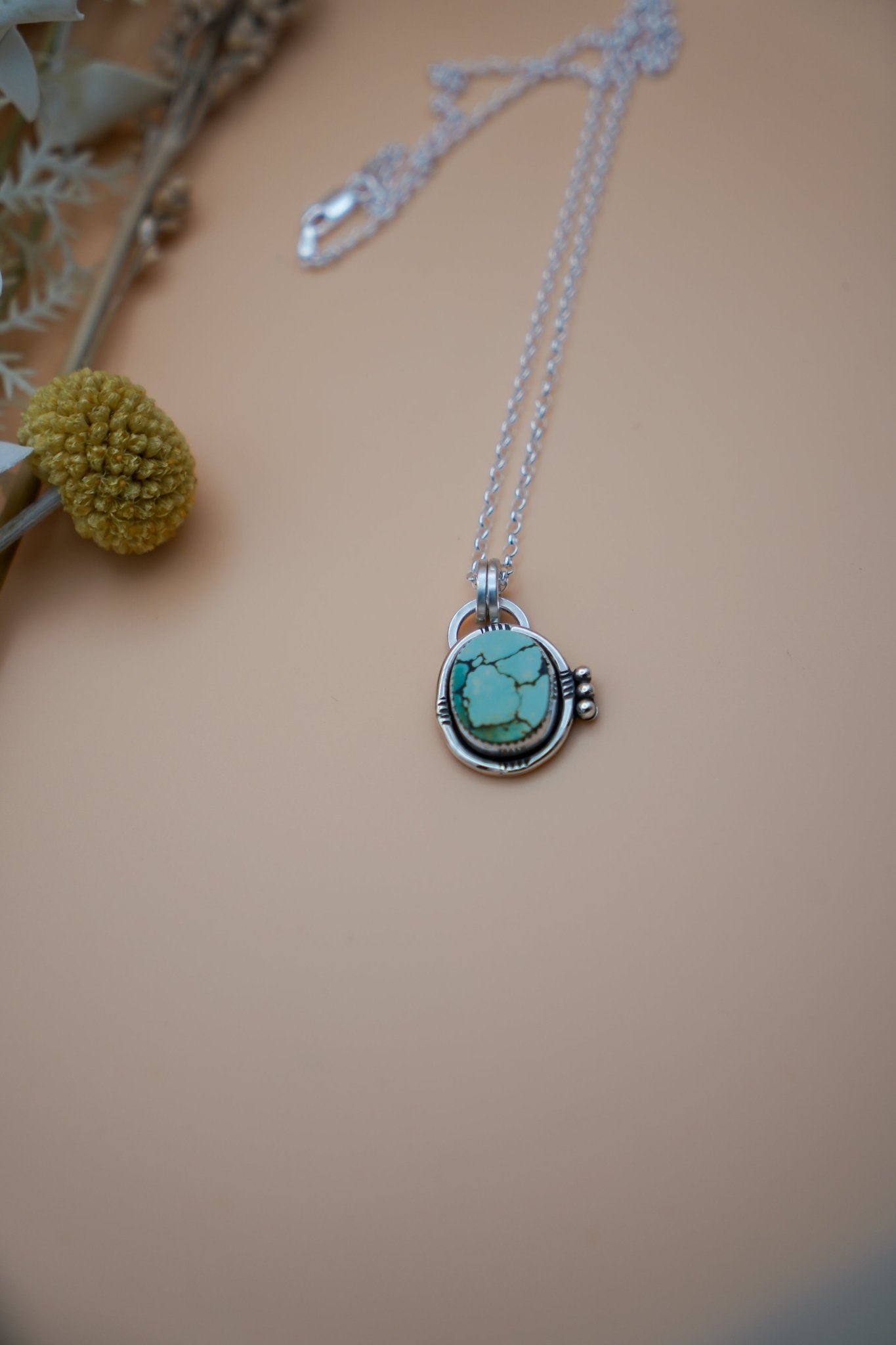 Pendant in Hubei Turquoise - Golden Road Crafted