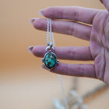 Pendant in Hubei Turquoise - Golden Road Crafted