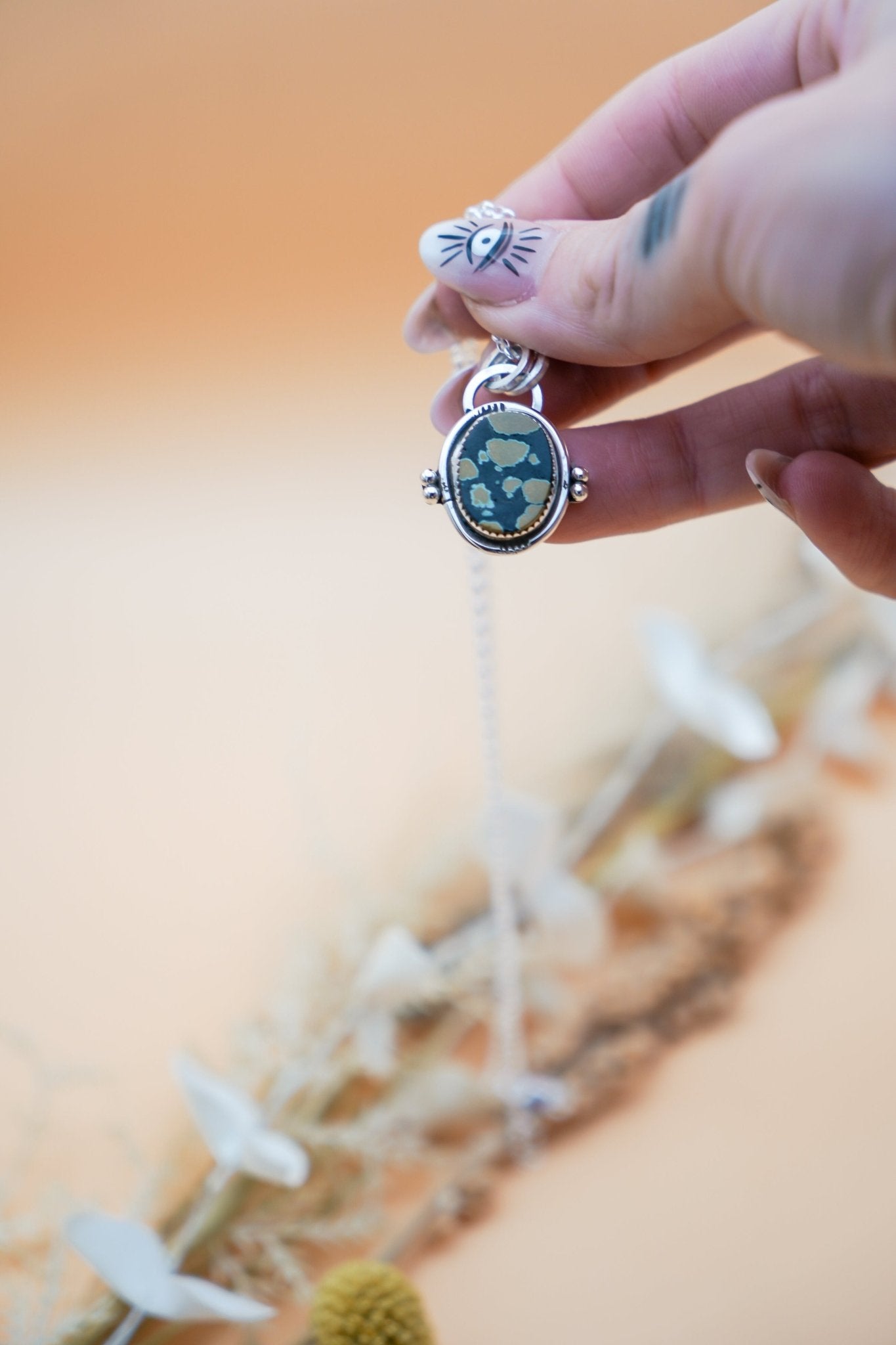 Pendant in Hubei Turquoise - Golden Road Crafted