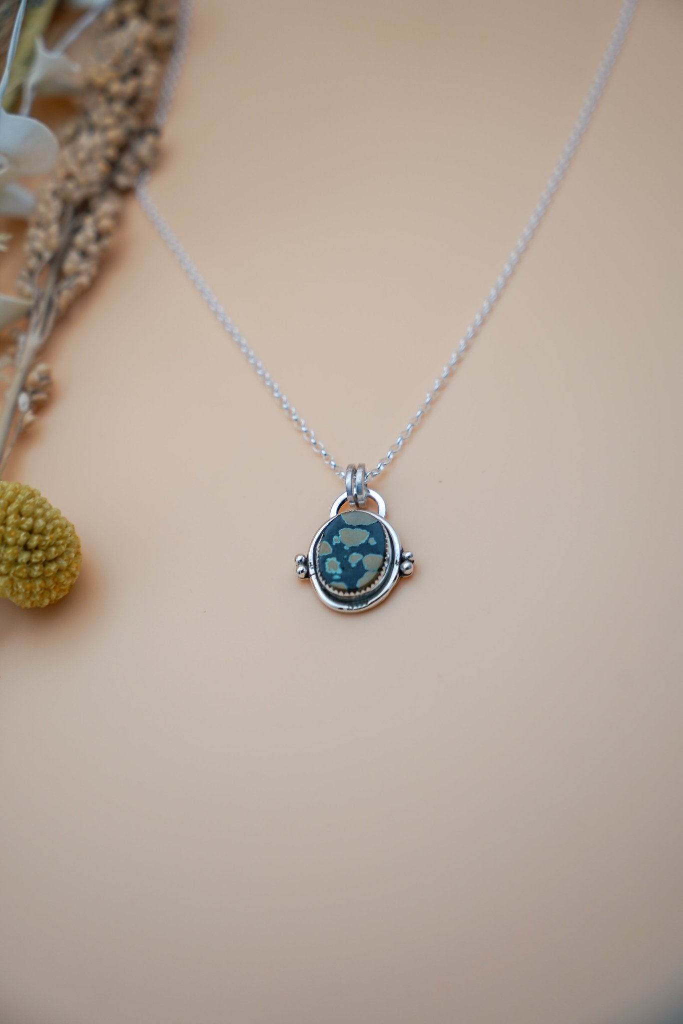 Pendant in Hubei Turquoise - Golden Road Crafted