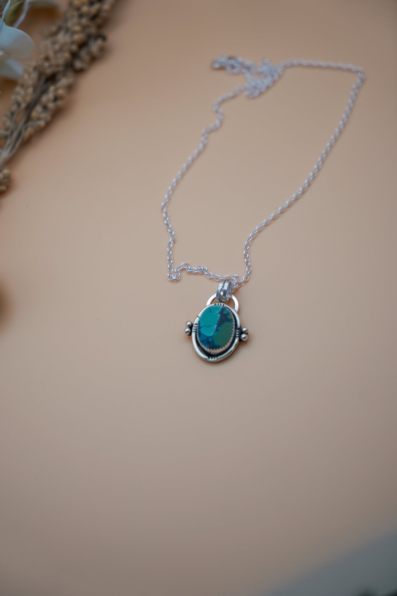 Pendant in Hubei Turquoise - Golden Road Crafted