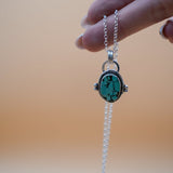 Pendant in Hubei Turquoise - Golden Road Crafted