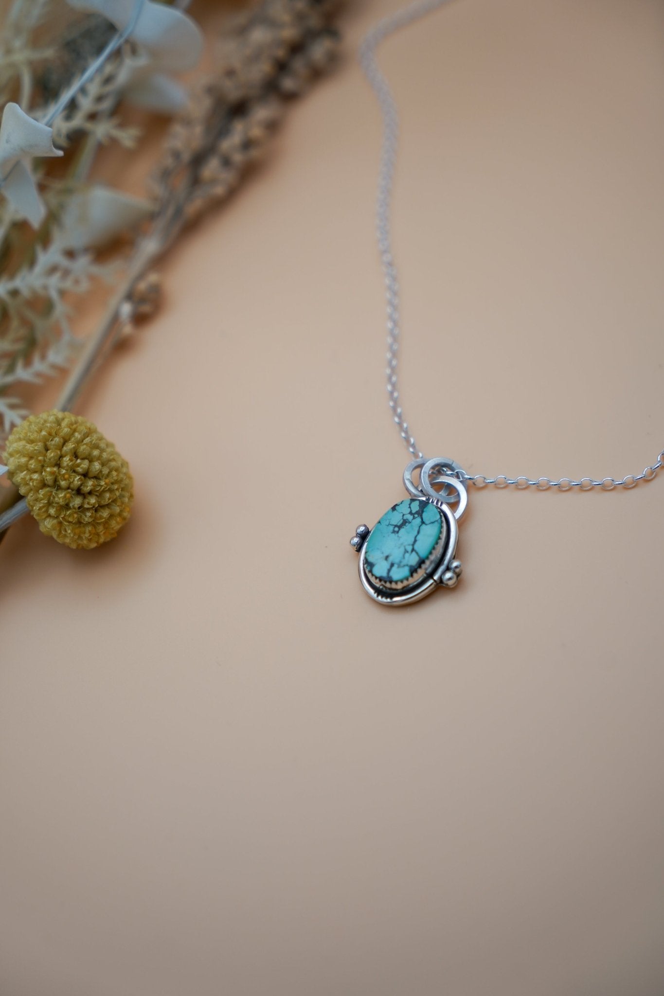 Pendant in Hubei Turquoise - Golden Road Crafted