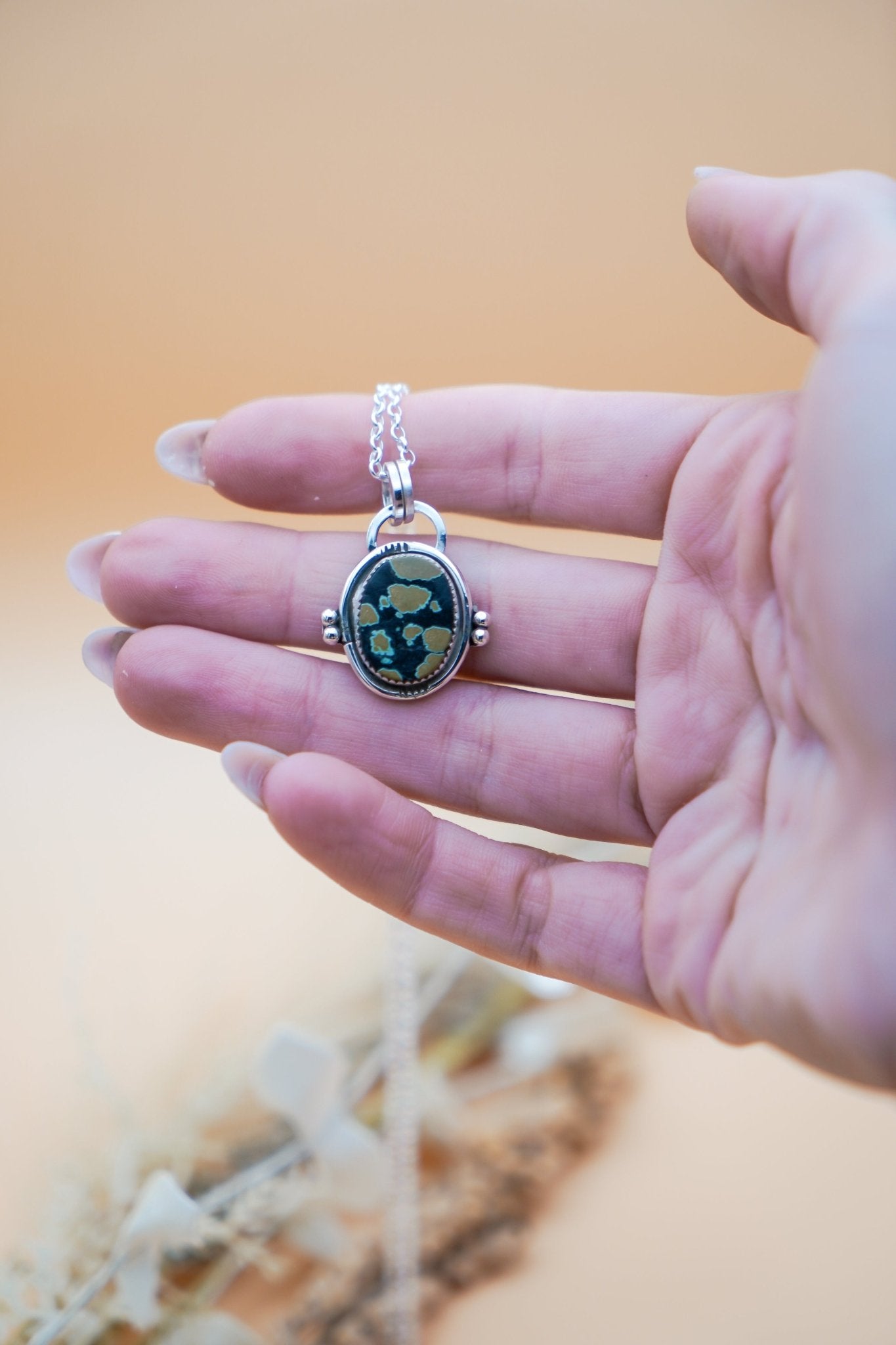 Pendant in Hubei Turquoise - Golden Road Crafted