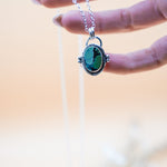 Pendant in Hubei Turquoise - Golden Road Crafted