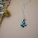 Pendant in Hubei Turquoise - Golden Road Crafted