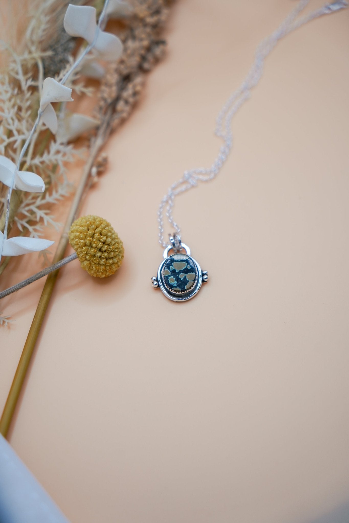 Pendant in Hubei Turquoise - Golden Road Crafted