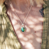 Pendant in Hubei Turquoise - Golden Road Crafted