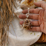 Pendant in Marcasite with Gold - Fill Prongs - Golden Road Crafted