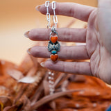 Pendant in Spiny Oyster & Hubei Turquoise - Golden Road Crafted