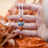 Pendant in Spiny Oyster & Hubei Turquoise - Golden Road Crafted