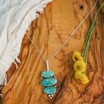 Pendant in Whitewater Turquoise - Golden Road Crafted
