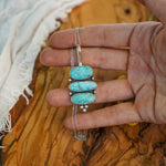 Pendant in Whitewater Turquoise - Golden Road Crafted