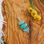Pendant in Whitewater Turquoise - Golden Road Crafted