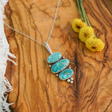 Pendant in Whitewater Turquoise - Golden Road Crafted