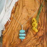 Pendant in Whitewater Turquoise - Golden Road Crafted