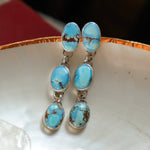 Periwinkle Drip Earrings in Golden Hills Turquoise - Golden Road Crafted