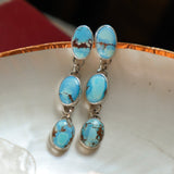 Periwinkle Drip Earrings in Golden Hills Turquoise - Golden Road Crafted