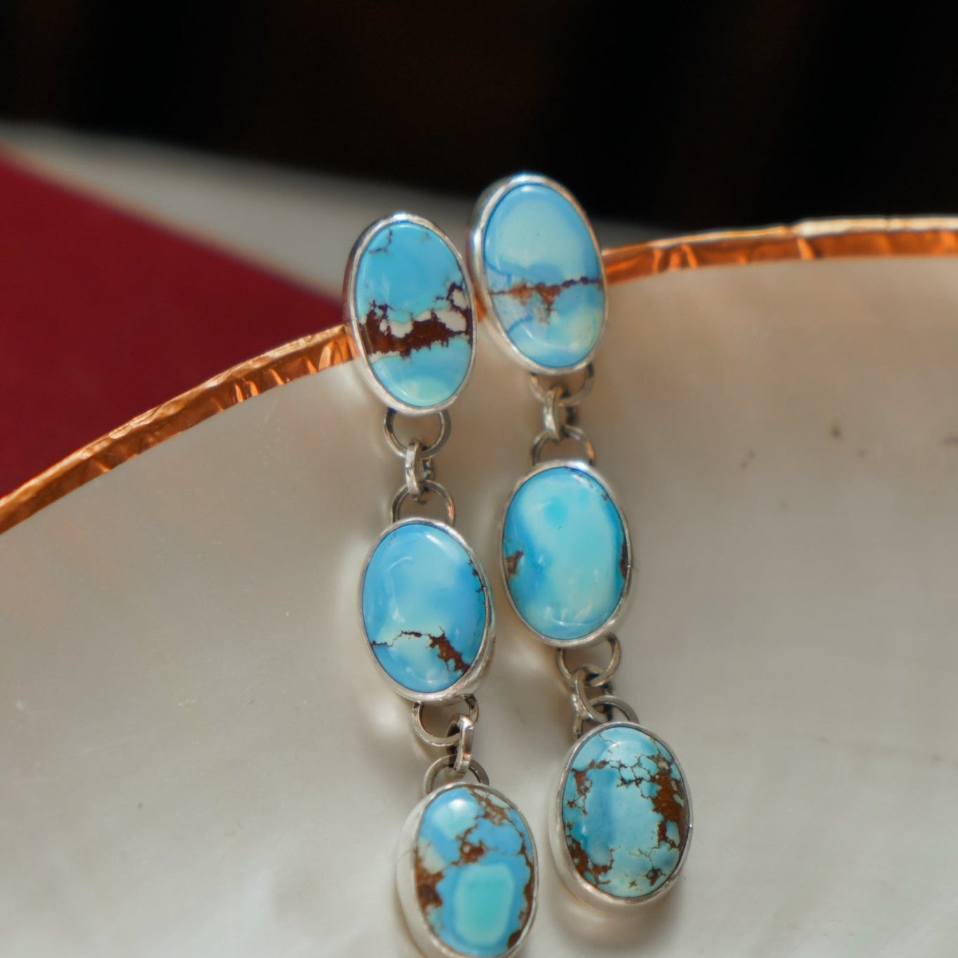 Periwinkle Drip Earrings in Golden Hills Turquoise - Golden Road Crafted