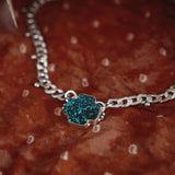 Positive Vibes Choker in Hubei Turquoise - Golden Road Crafted