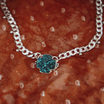 Positive Vibes Choker in Hubei Turquoise - Golden Road Crafted