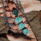 Positive Vibes Choker in Hubei Turquoise - Golden Road Crafted