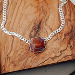 Positive Vibes Choker in Red Jasper - Golden Road Crafted