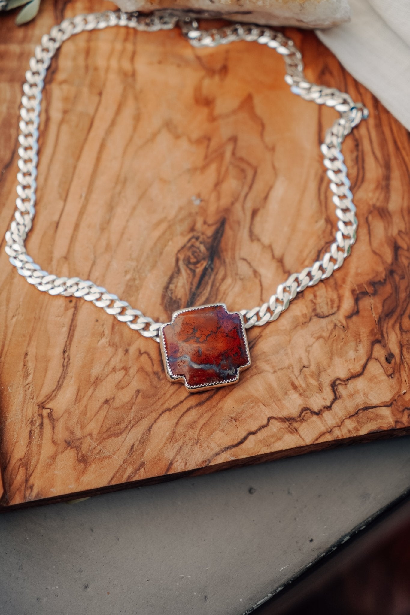 Positive Vibes Choker in Red Jasper - Golden Road Crafted