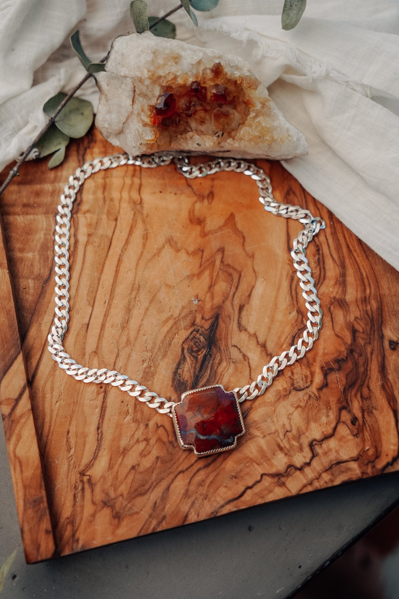 Positive Vibes Choker in Red Jasper - Golden Road Crafted