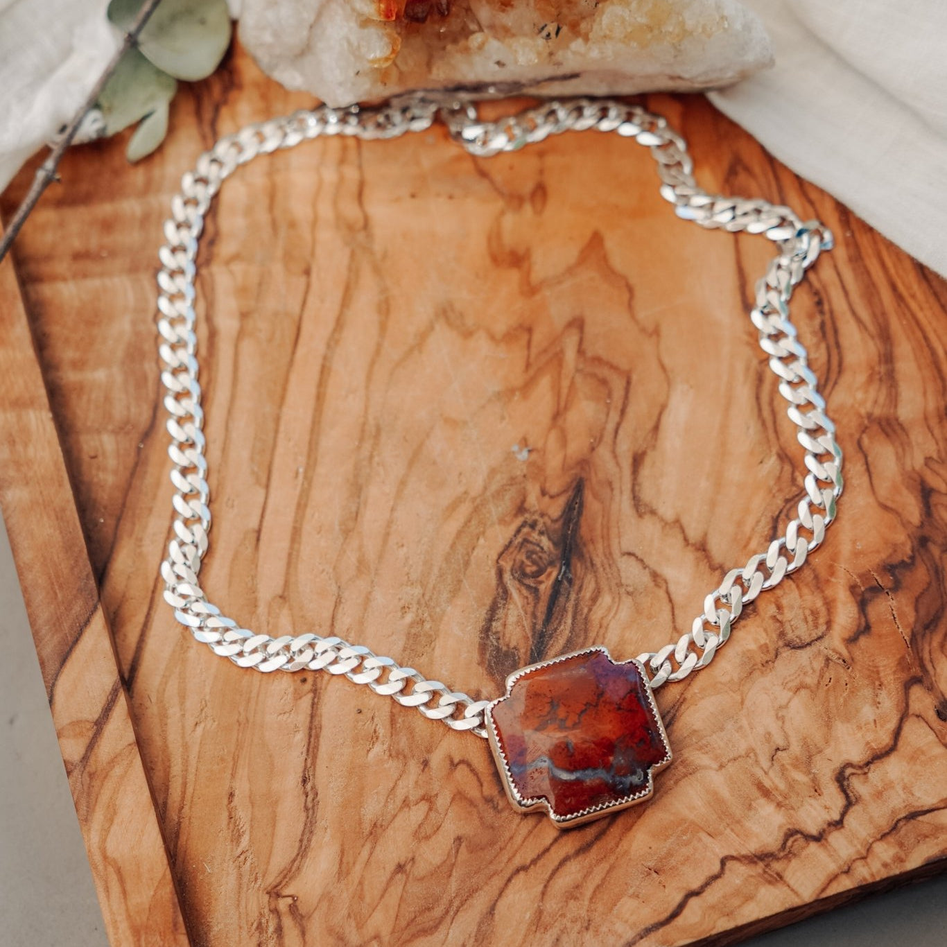 Positive Vibes Choker in Red Jasper - Golden Road Crafted