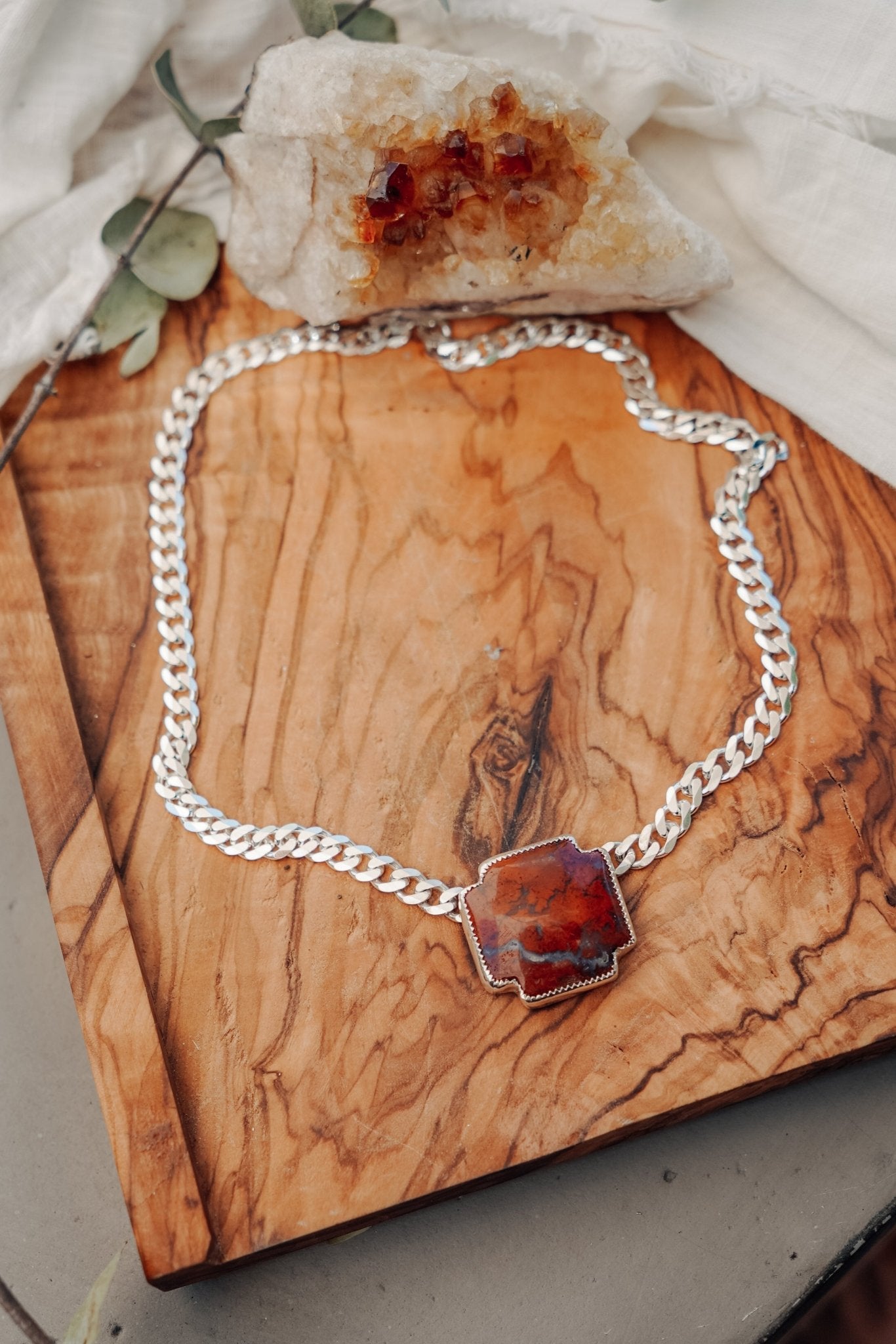 Positive Vibes Choker in Red Jasper - Golden Road Crafted