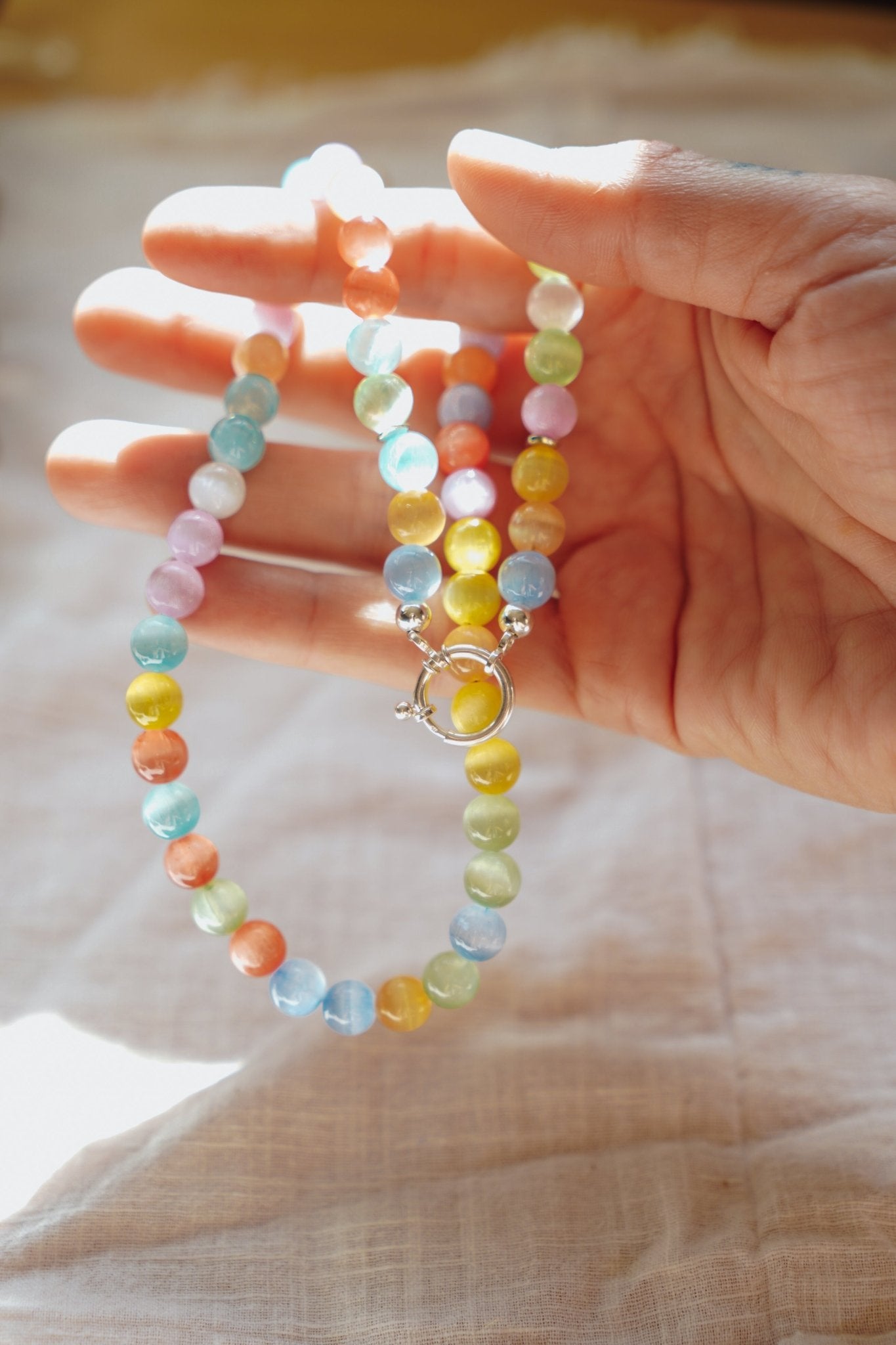 Pre-Order: Charm Keeper in Selenite - Golden Road Crafted