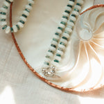 Pre-Order: Reversable Blossom in AAA Mother of Pearl and AAA Moss Agate - Golden Road Crafted