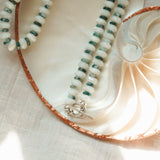 Pre-Order: Reversable Blossom in AAA Mother of Pearl and AAA Moss Agate - Golden Road Crafted