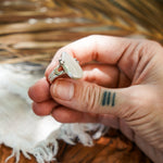 Rainbow Moonstone Ring (Size 6.5) - Golden Road Crafted