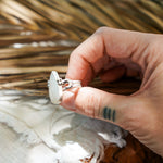 Rainbow Moonstone Ring (Size 6.5) - Golden Road Crafted