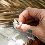 Rainbow Moonstone Ring (Size 6.5) - Golden Road Crafted