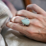 Rainbow Moonstone Ring (Size 9) - Golden Road Crafted