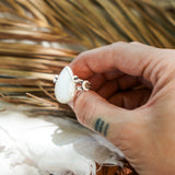 Rainbow Moonstone Ring (Size 9) - Golden Road Crafted