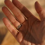 Raindrop Ring in No. 8 Turquoise (Size 6.5) - Golden Road Crafted
