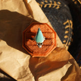 Raindrop Ring in No. 8 Turquoise (Size 7) - Golden Road Crafted