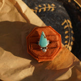 Raindrop Ring in No. 8 Turquoise (Size 7) - Golden Road Crafted