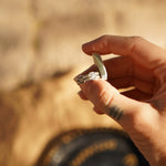 Raindrop Ring in White Buffalo (Size 7.5) - Golden Road Crafted