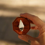 Raindrop Ring in White Buffalo (Size 7.5) - Golden Road Crafted