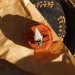 Raindrop Ring in White Buffalo (Size 7.5) - Golden Road Crafted