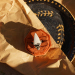 Raindrop Ring in White Buffalo (Size 7.5) - Golden Road Crafted