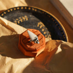 Raindrop Ring in White Buffalo (Size 7.5) - Golden Road Crafted