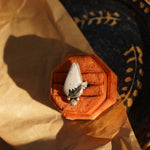 Raindrop Ring in White Buffalo (Size 8) - Golden Road Crafted