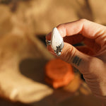 Raindrop Ring in White Buffalo (Size 8) - Golden Road Crafted